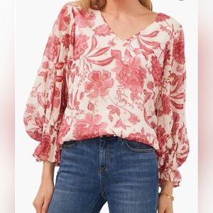 Vince Camuto Gemma Floral Blouse, Size M, NWOT